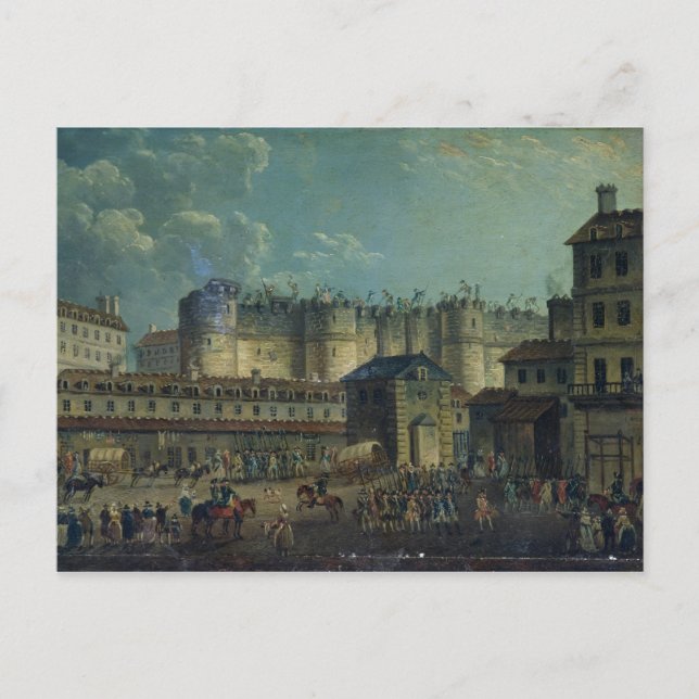 Demolition of the Bastille in 1789 Postcard (Front)