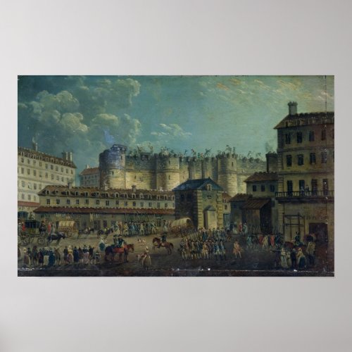 Demolition of the Bastille in 1789 Poster