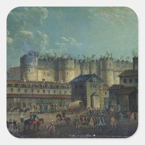 Demolition of the Bastille in 1789 Square Sticker