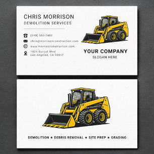 Demolition Services Construction Business Card