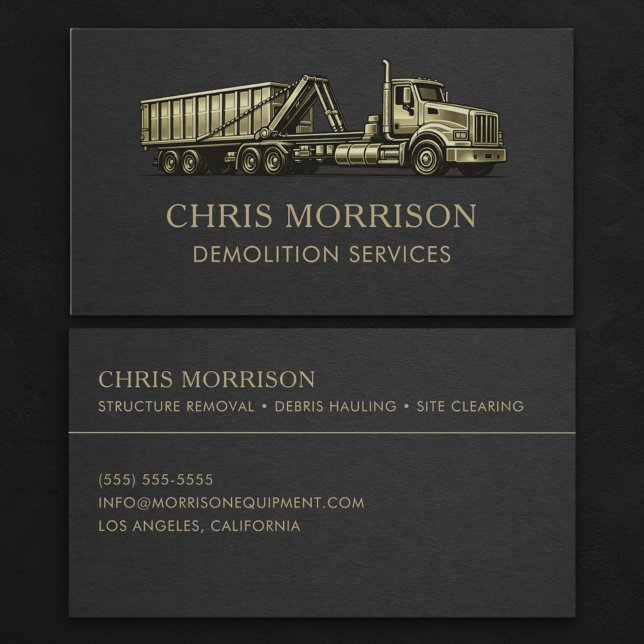 Demolition Services Professional  Business Card (Creator Uploaded)