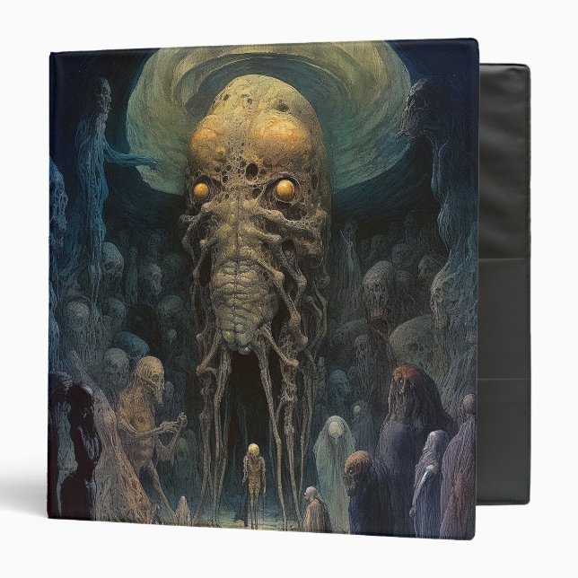 Demon Alien Underworld Creature 3 Ring Binder (Front/Inside)
