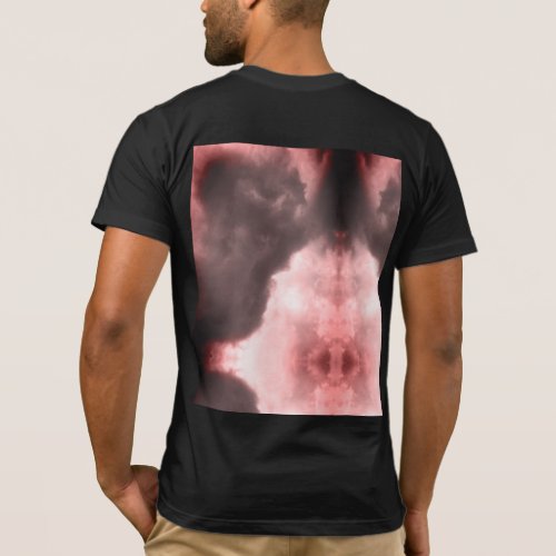 Demon and a dragon fighting in the red sky T_Shirt
