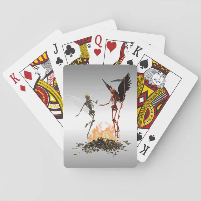 Demon Angel Skeletons Playing Cards | Zazzle