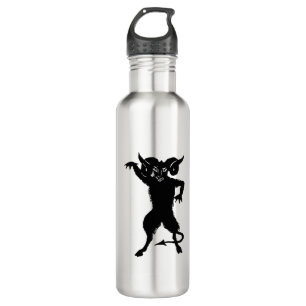 Demon Aries Black and White Stainless Steel Water Bottle