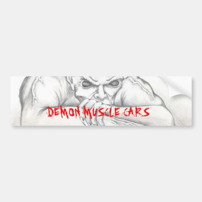 DEMON BUMPER STICKER, DEMON MUSCLE CARS BUMPER STICKER (Front)