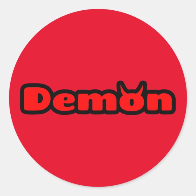 Demon Classic Round Sticker (Front)