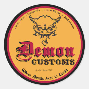 Demon Customs Hot Rod Sticker
