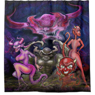 Demon Dance Shower Curtain