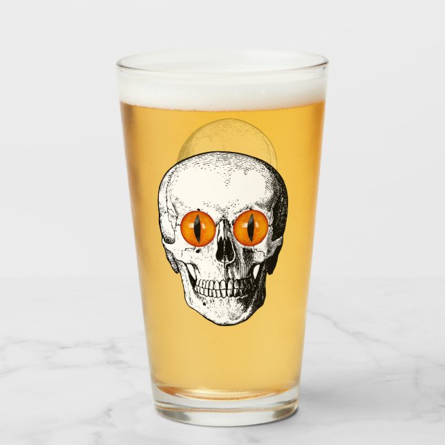 Demon Eyed Skull Glass (Front Filled)