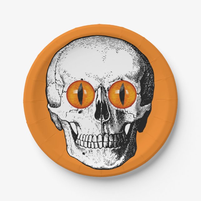 Demon Eyed Skull Paper Plates (Front)