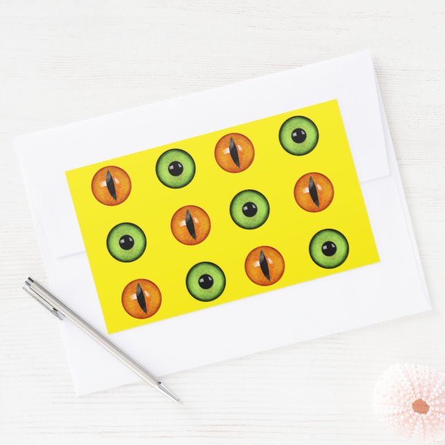 Demon Eyes Rectangular Sticker (Envelope)