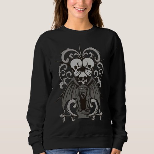 Demon Fantasy Creature Gothic Skull Gargoyle Sweatshirt