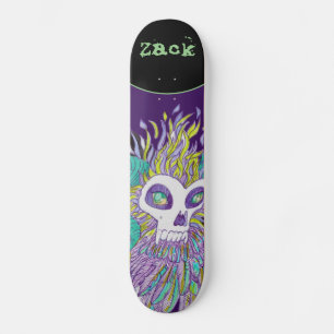 Demon Feathers Spooky Monster Skateboard