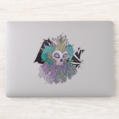 Demon Feathers Spooky Monster Sticker