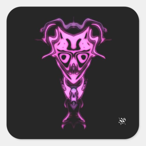 Demon from the Underworlds bust v01 Square Sticker