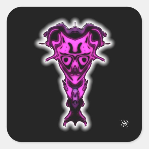 Demon from the Underworlds bust v02 Square Sticker