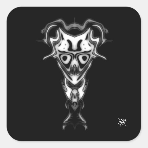 Demon from the Underworlds bust v03 Square Sticker