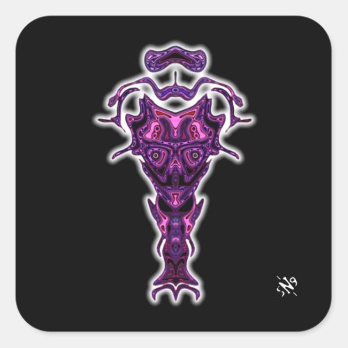 Demon from the Underworlds bust v13 Square Sticker