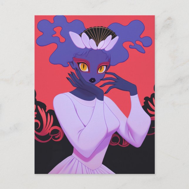 Demon Girl Postcard (Front)