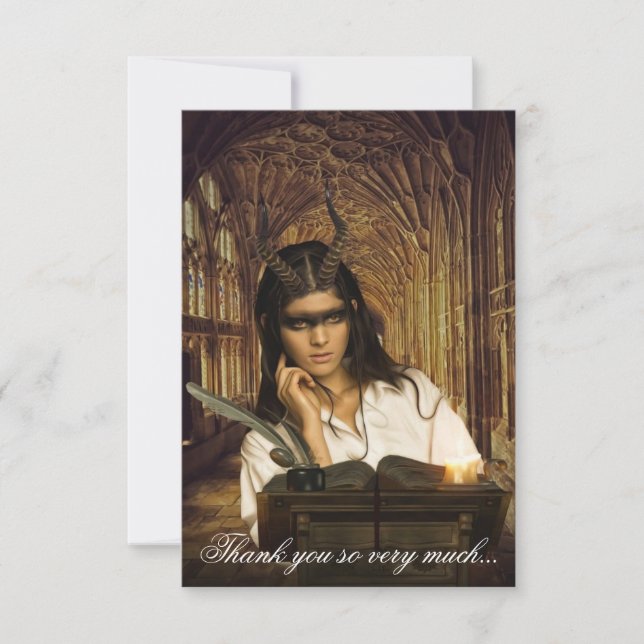 Demon girl thank you card (Front)