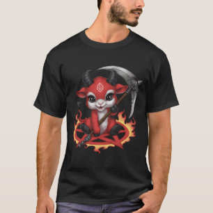 Demon Goat Scythe Kawaii Kawaii Goth Satanic Baby  T-Shirt
