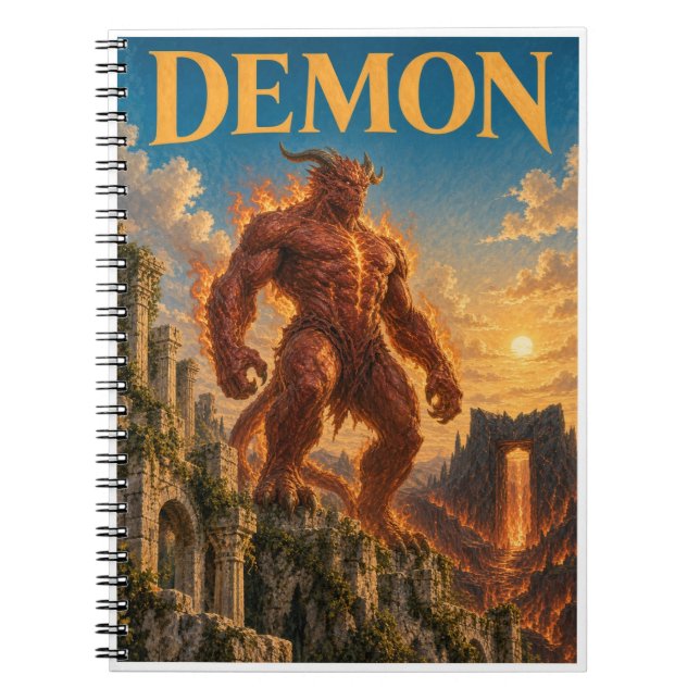 Demon, Gothic Fantasy Monster Notebook (Front)