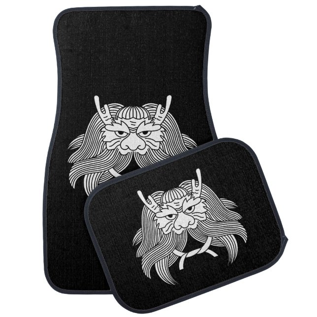 Demon helmet car floor mat (Set)