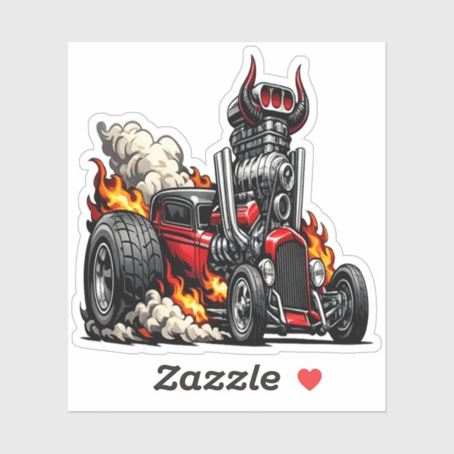 Demon Hot Rod Sticker (Sheet)