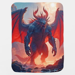 Demon King: Eternal Dragon Shadow Art Baby Blanket