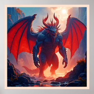 Demon King: Eternal Dragon Shadow Art Poster