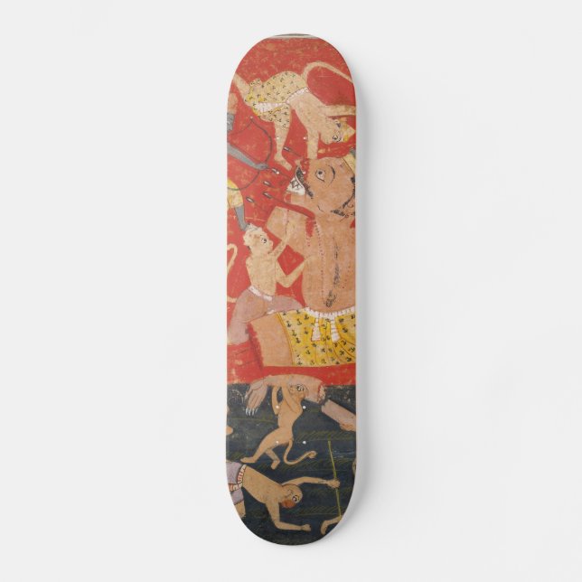 Demon Kumbhakarna Defeated by Rama and Lakshmana Skateboard Deck (Front)