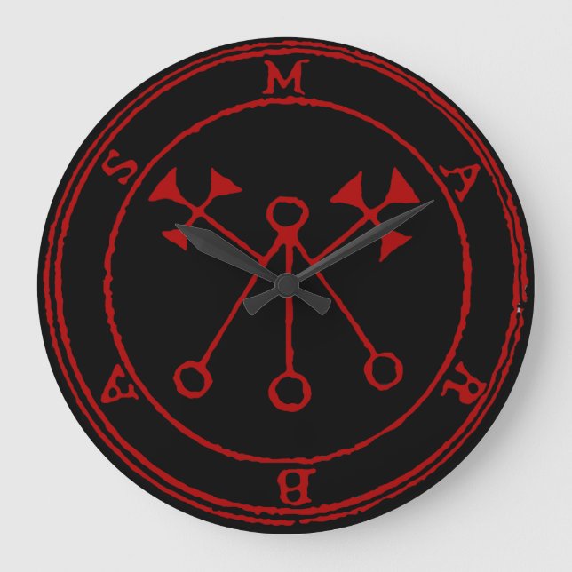 Demon Marbas Custom Round (Large) Wall Clock (Front)