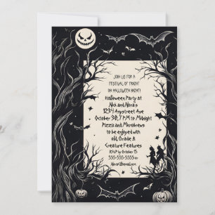 Demon Moon Halloween Party Invitation