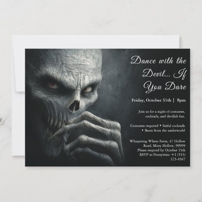 Demon Night Halloween Costume Party Invitation (Front)