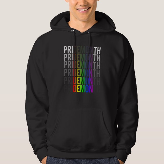 Demon Pride Month LGBT Gay Pride Month Transgender Hoodie (Front)