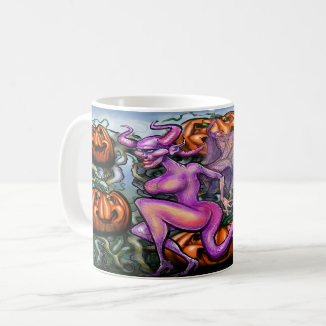 Demon Pumpkins Fae Coffee Mug (Front Left)