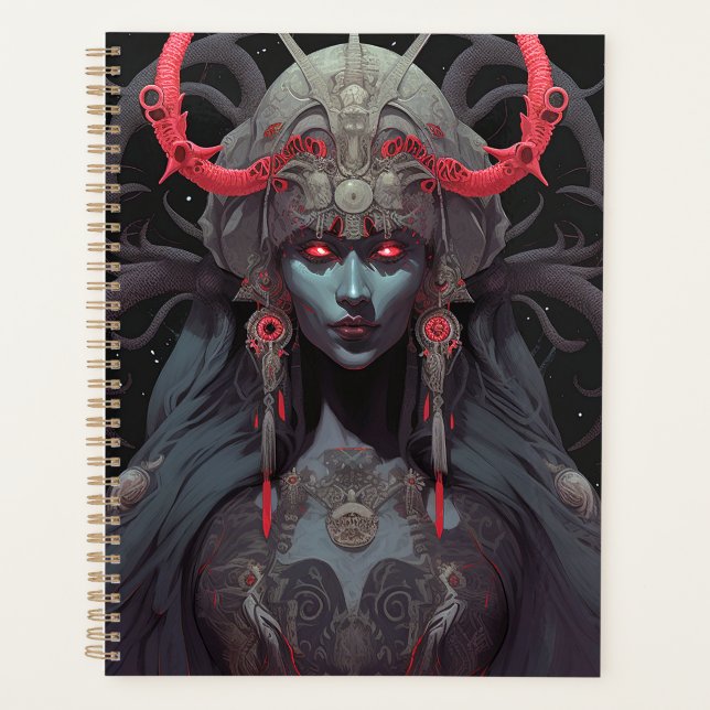 Demon Queen Fantasy Art Planner (Front)