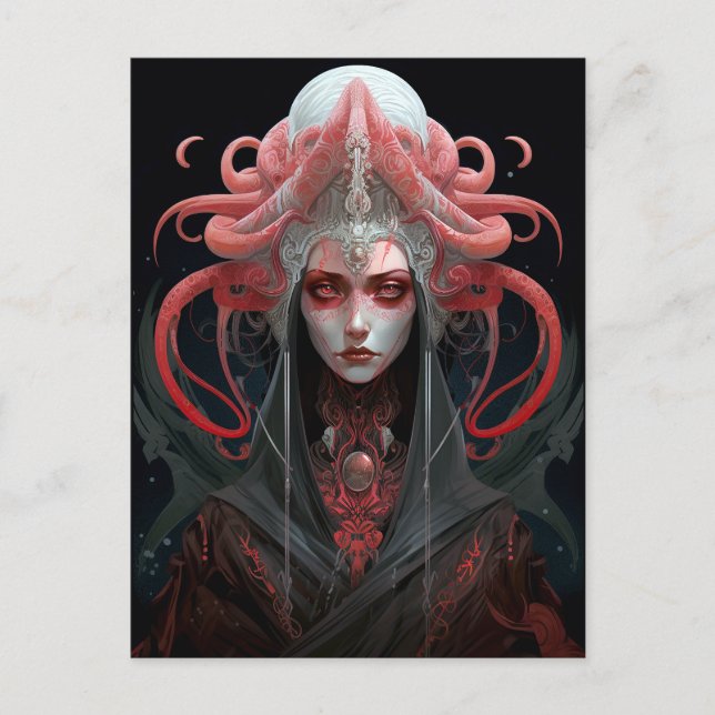 Demon Queen Fantasy Art Postcard (Front)