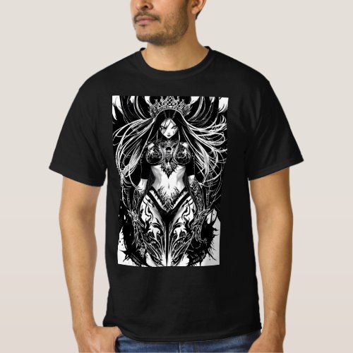 Demon QueenPowerful and Alluring Artwork by Juzzo T_Shirt