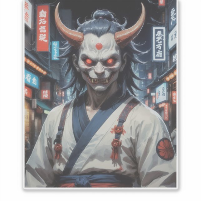 Demon Samurai Sticker (Front)