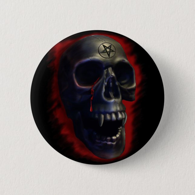 Demon Skull 1 Button (Front)