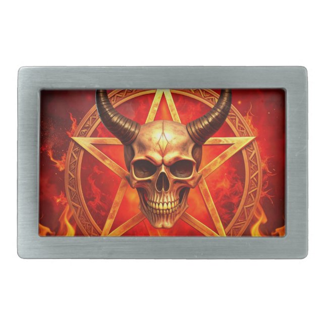 Demon Skull Belt Buckle (Front)