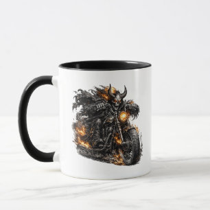 Demon Skull Biker Motorcycle  Mug