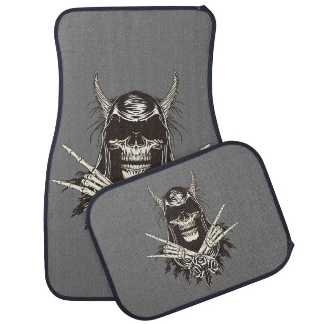 Demon Skull Car Floor Mat (Set)