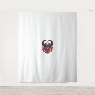 Demon Skull Firestorm Tapestry