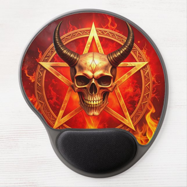 Demon Skull Gel Mousepad (Front)