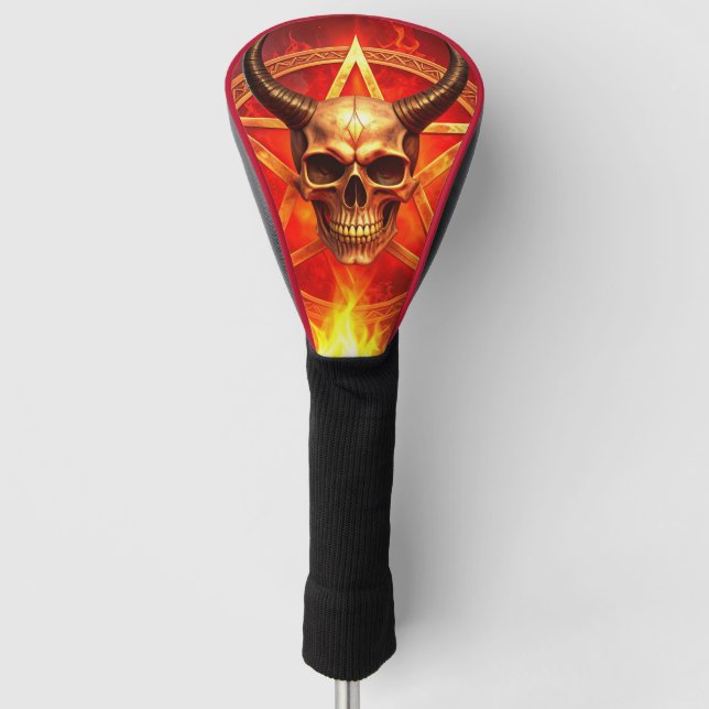 Demon Skull Golf Head Cover (Front)