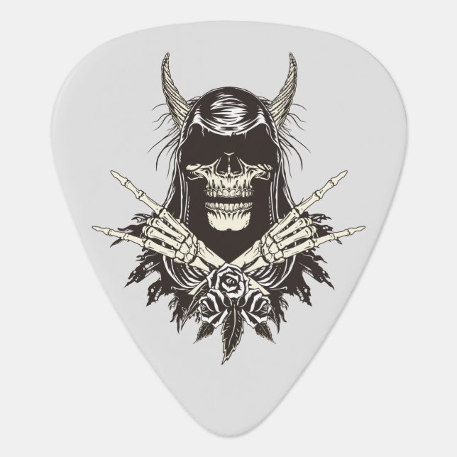 Demon Skull Guitar Pick (Front)