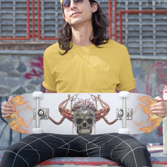 Demon Skull Helmet Horns Skateboard (Creator Uploaded)